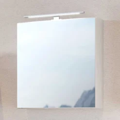 Clearance Wohnen Weißer Spiegelschrank 1-türig - Enwicos