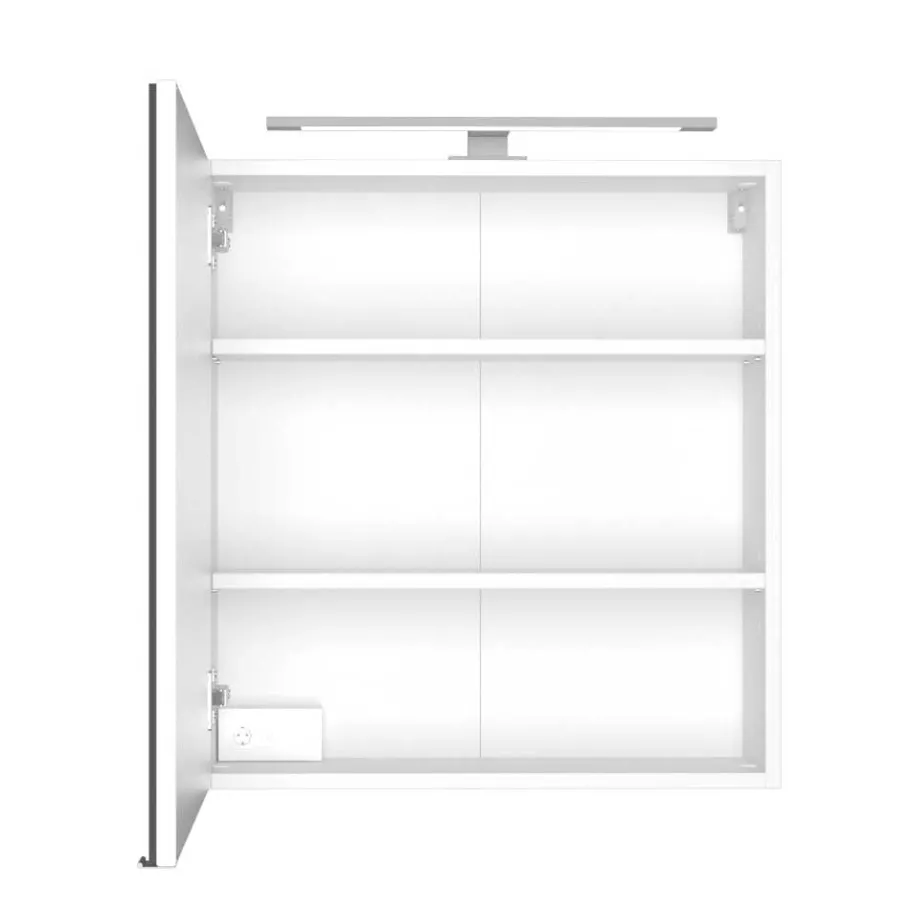 Clearance Wohnen Weißer Spiegelschrank 1-türig - Enwicos