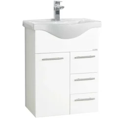 Discount Wohnen Weißes Badezimmer Möbelkombi - Nancyssa (dreiteilig)