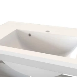 Hot Wohnen Weißes Badezimmermöbel Set groß - Livendas (fünfteilig)