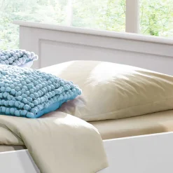 Hot Wohnen Weißes Bett & Nachttische - Velriva (dreiteilig)