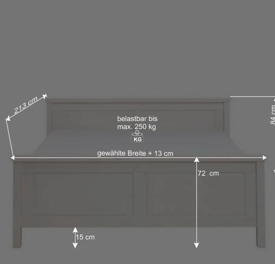 Best Wohnen Weißes Bett als Einzelbett oder Doppelbett - Satumare