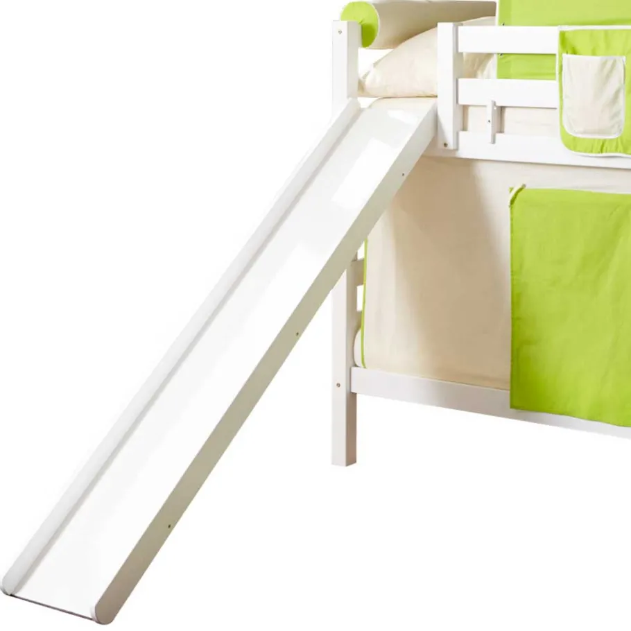 New Wohnen Weißes Buche Etagenbett mit Rutsche - Paso