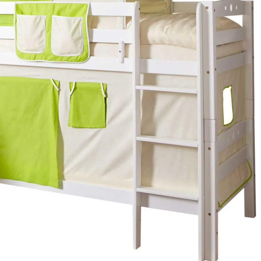 New Wohnen Weißes Buche Etagenbett mit Rutsche - Paso