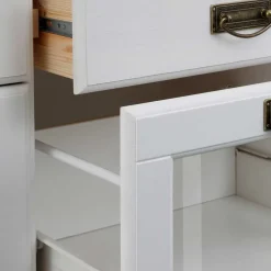 Discount Wohnen Weißes Buffet Schrank aus Kiefer massiv - Akbelev