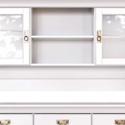 Discount Wohnen Weißes Buffet Schrank aus Kiefer massiv - Akbelev