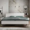 Wohnen Weißes Doppelbett aus Kiefer Massivholz - Lardias