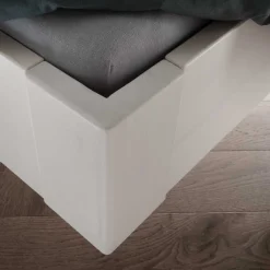 Wohnen Weißes Doppelbett aus Kiefer Massivholz - Lardias