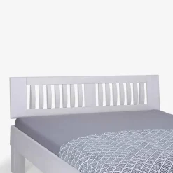 Best Wohnen Weißes Doppelbett Calicantas aus Buche Massivholz