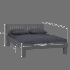 Best Wohnen Weißes Doppelbett Calicantas aus Buche Massivholz