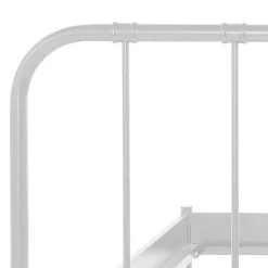 Discount Wohnen Weißes Einzelbett aus lackiertem Metall - Soreca