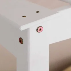 Outlet Wohnen Weißes Hausbett aus Kiefernholz 90x200 Drois mit Tier Motiven