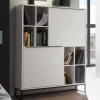 Discount Wohnen Weißes Highboard mit 8 Fächern & 2 Türen - Enkraja