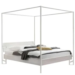 Wohnen Weißes Himmelbett in 140x200 cm - Renira