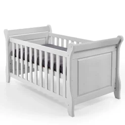Hot Wohnen Weißes Holz Babybett inklusive Umbauseiten - Satumare