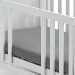 Hot Wohnen Weißes Holz Babybett inklusive Umbauseiten - Satumare