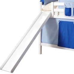 Hot Wohnen Weißes Holz Stockbett mit Rutsche - Niova