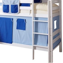 Hot Wohnen Weißes Holz Stockbett mit Rutsche - Niova