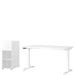 Online Wohnen Weißes Homeoffice Möbel Set modern - Sparkle (zweiteilig)