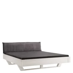 New Wohnen Weißes Kiefernholz-Bett mit Holzkufen - Ondeon