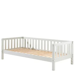 Discount Wohnen Weißes Kojenbett 90x200 cm aus Kiefer - Molo