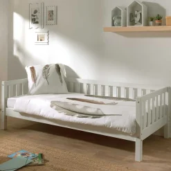 Discount Wohnen Weißes Kojenbett 90x200 cm aus Kiefer - Molo