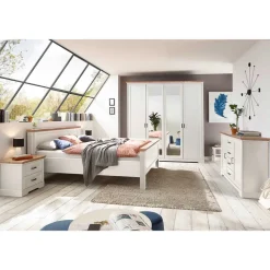 Outlet Wohnen Weißes Landhaus Schlafzimmer Set - Maggio (fünfteilig)
