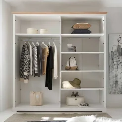 Outlet Wohnen Weißes Landhaus Schlafzimmer Set - Maggio (fünfteilig)