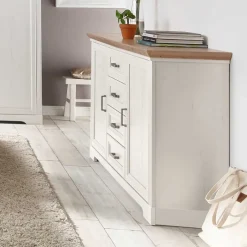 Outlet Wohnen Weißes Landhaus Schlafzimmer Set - Maggio (fünfteilig)