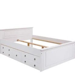 Discount Wohnen Weißes Schlafzimmer aus Holz - Velriva (vierteilig)