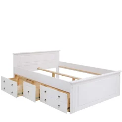 Discount Wohnen Weißes Schlafzimmer aus Holz - Velriva (vierteilig)