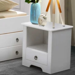 Discount Wohnen Weißes Schlafzimmer aus Holz - Velriva (vierteilig)