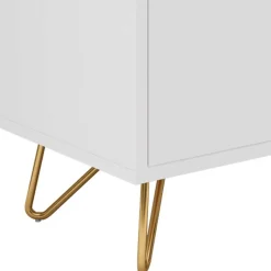 Best Wohnen Weißes Sideboard 150cm mit Haarnadel Beinen - Donny