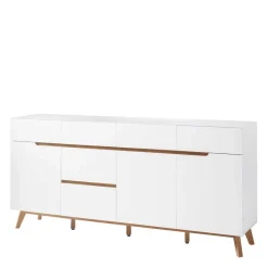 Online Wohnen Weißes Sideboard Maiky mit Griffmulden