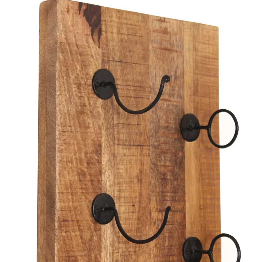 Discount Wohnen Weinflaschenhalter aus Mangobaum Massivholz - Indri