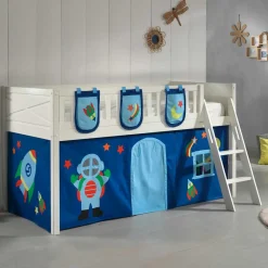 Sale Wohnen Weltall Spielbett Hochbett in Weiß - Solcian