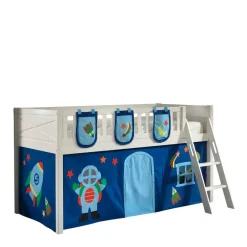 Sale Wohnen Weltall Spielbett Hochbett in Weiß - Solcian