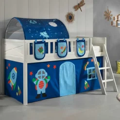 Sale Wohnen Weltall Spielbett Hochbett in Weiß - Solcian