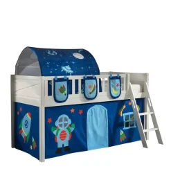 Sale Wohnen Weltall Spielbett Hochbett in Weiß - Solcian
