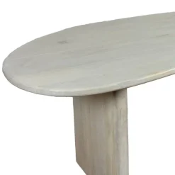Hot Wohnen White Wash Esstisch mit Tischplatte im Nierendesign - Drosalimo
