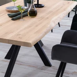 Clearance Wohnen White Wash Esszimmertisch mit Baumkante - Wieza