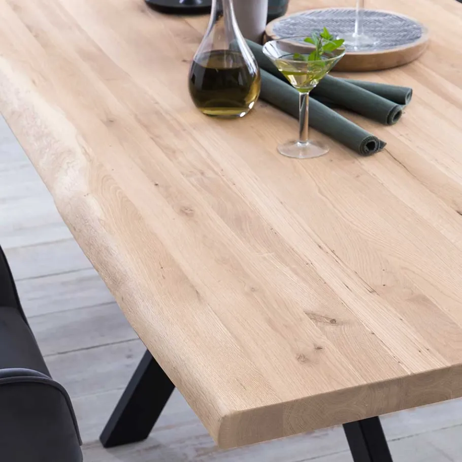 Clearance Wohnen White Wash Esszimmertisch mit Baumkante - Wieza