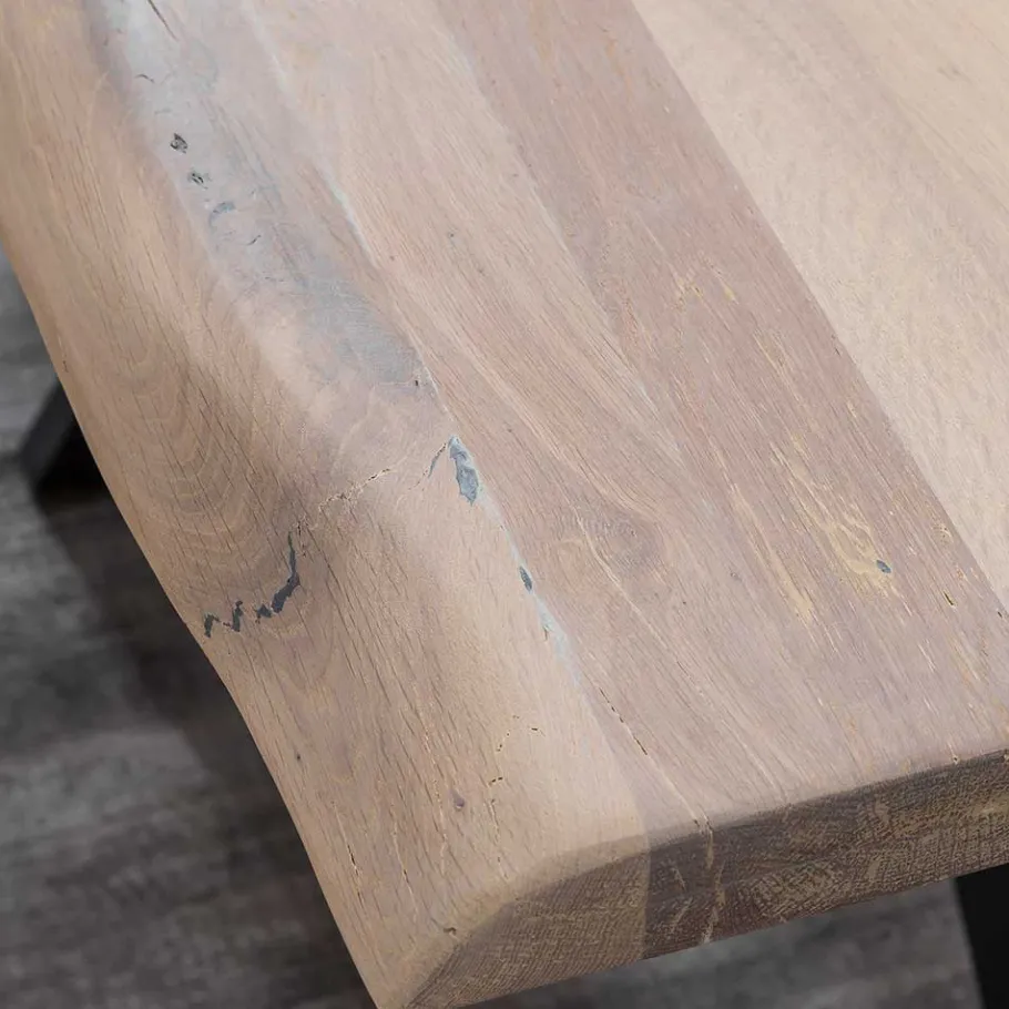 Clearance Wohnen White Wash Esszimmertisch mit Baumkante - Wieza