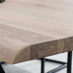 Clearance Wohnen White Wash Esszimmertisch mit Baumkante - Wieza