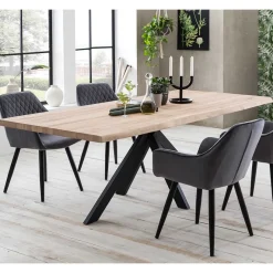 Clearance Wohnen White Wash Esszimmertisch mit Baumkante - Wieza
