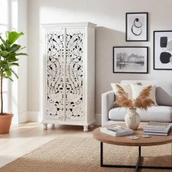 Discount Wohnen White Wash Schrank - dekoratives Design - Snake
