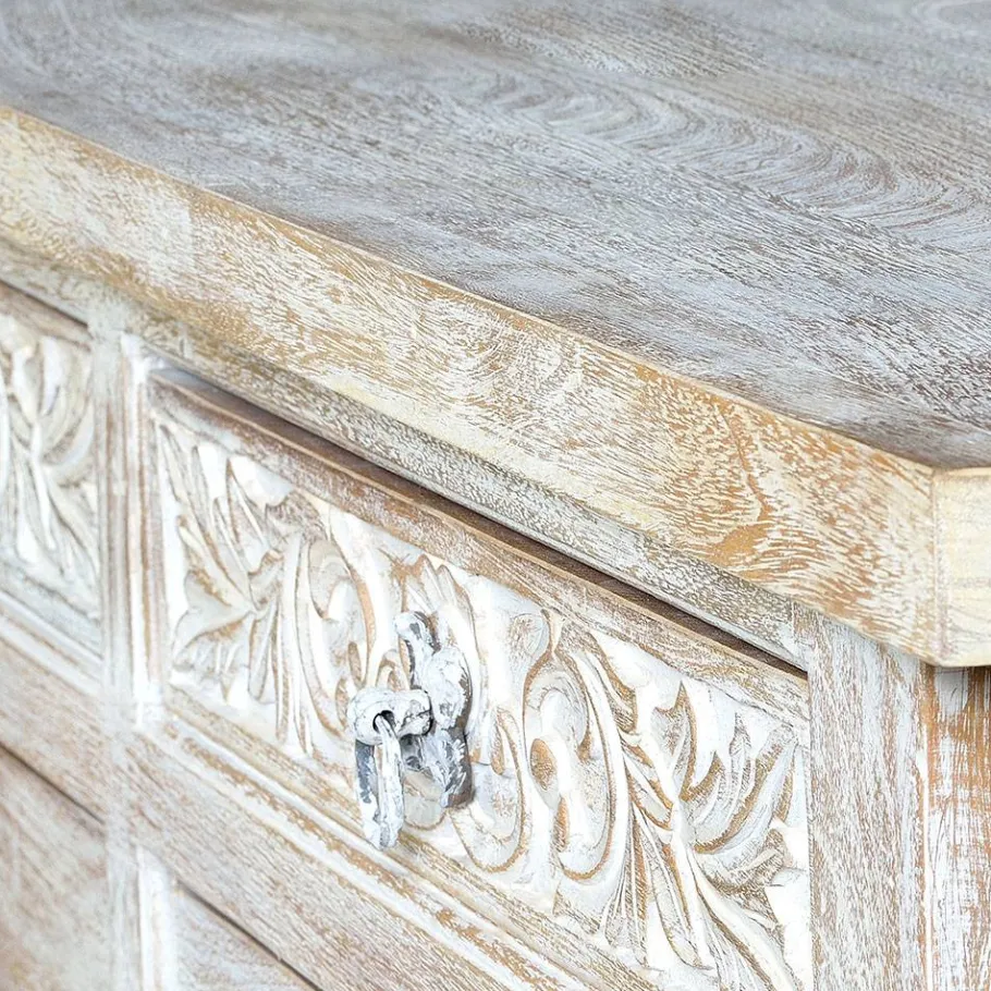 Wohnen White Wash Sideboard - Shabby Chic - Catlony