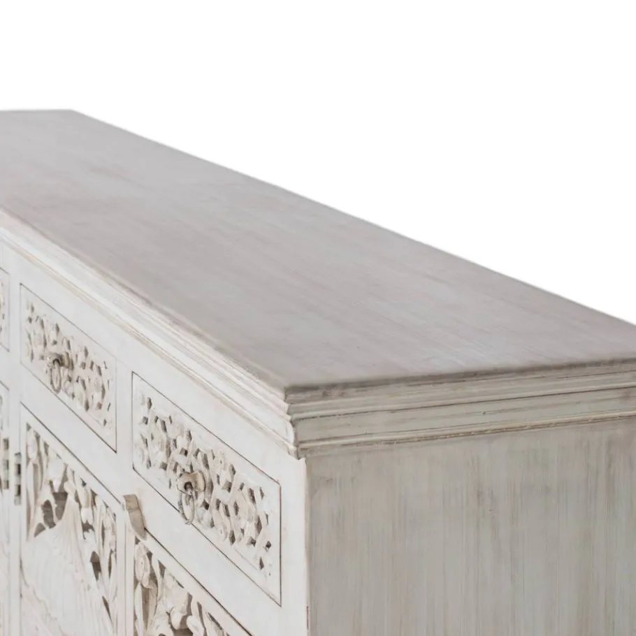 Online Wohnen White Wash Sideboard im orientalischen Stil - Capo