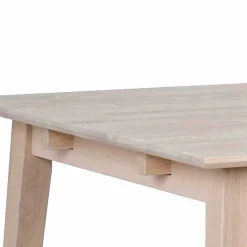 Hot Wohnen White Wash Tisch & Stühle Schwarz - Pessoa (siebenteilig)
