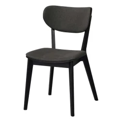 Hot Wohnen White Wash Tisch & Stühle Schwarz - Pessoa (siebenteilig)